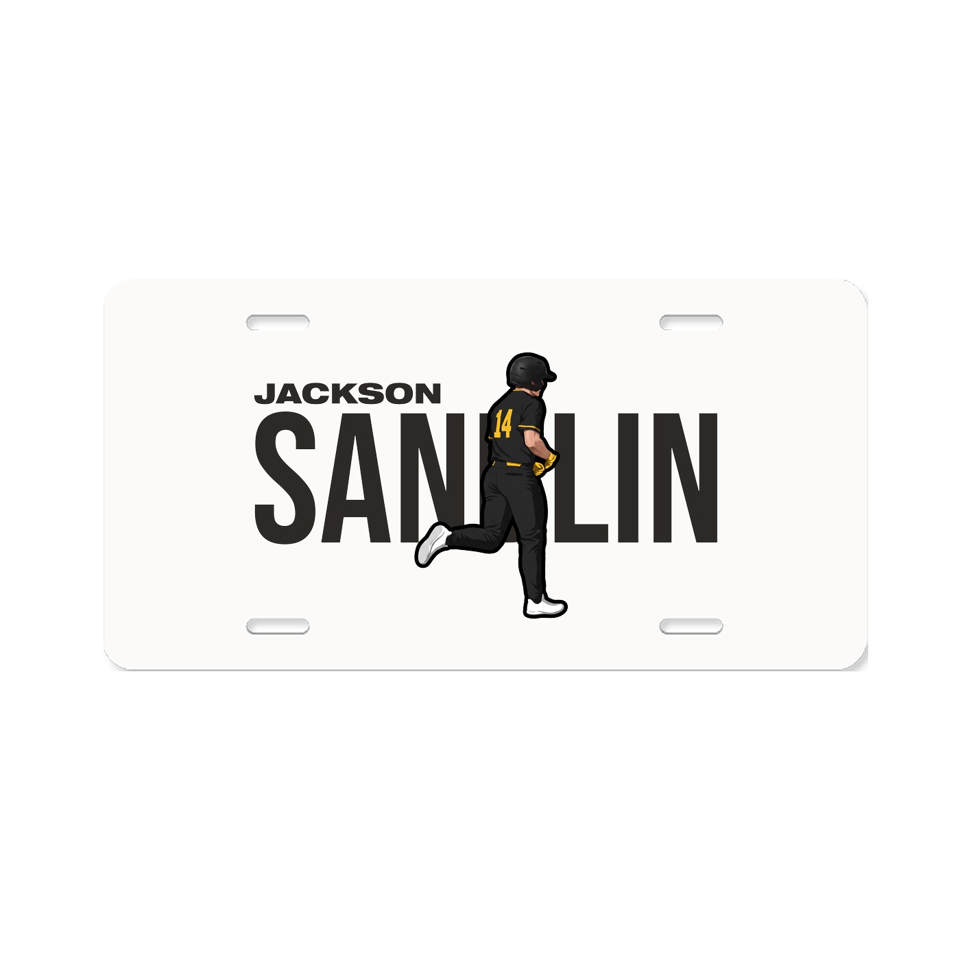 License Plate — Player Name in Classic