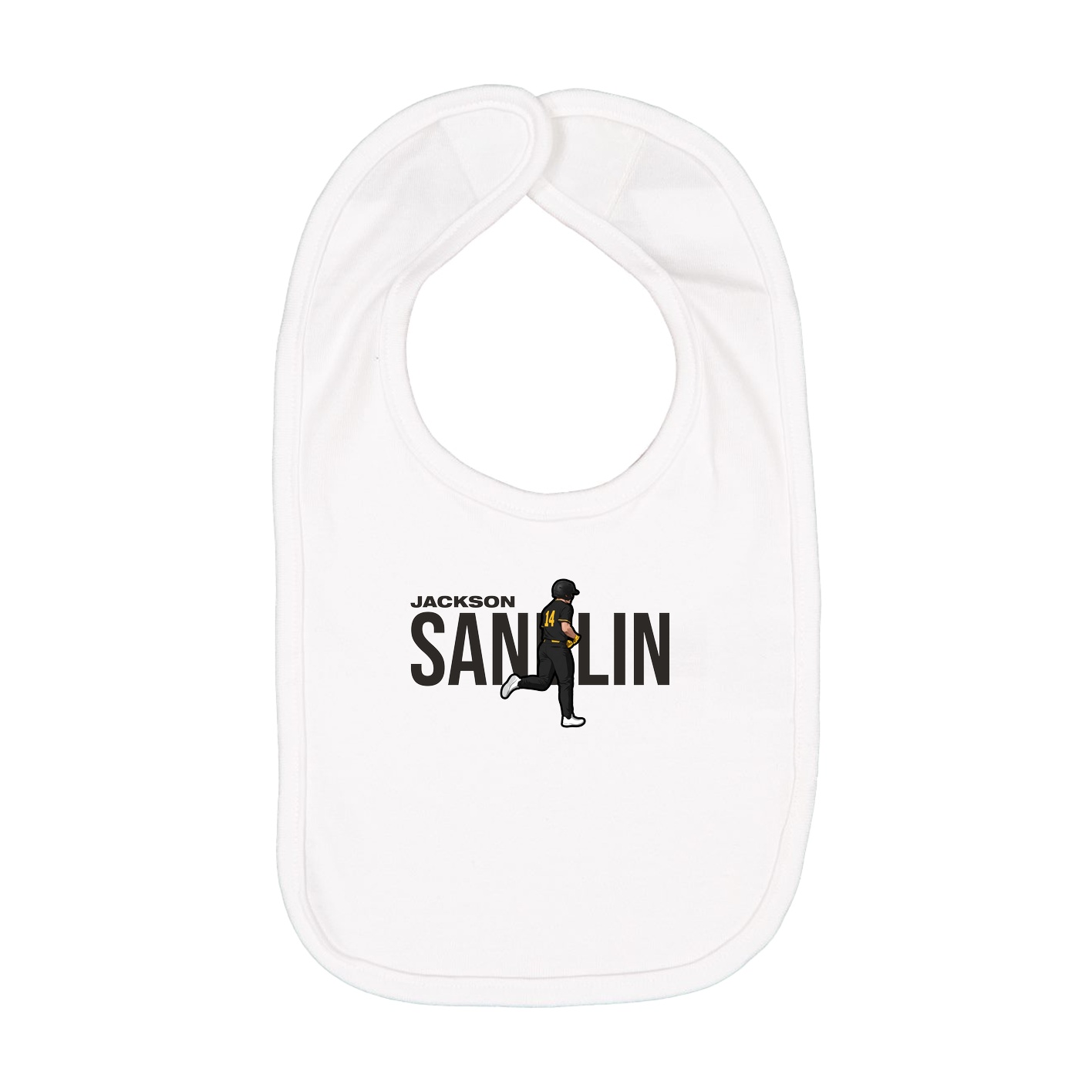 Infant Bib — Player Name in White