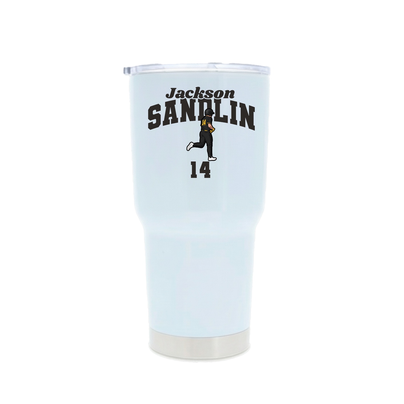 30oz Stainless Steel Tumbler — Signature Arch in White