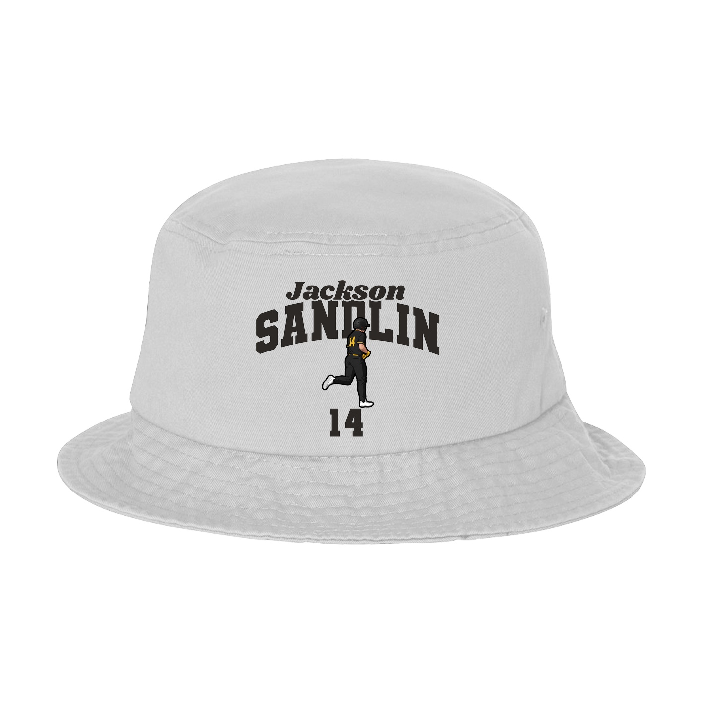Bucket Cap — Signature Arch in White