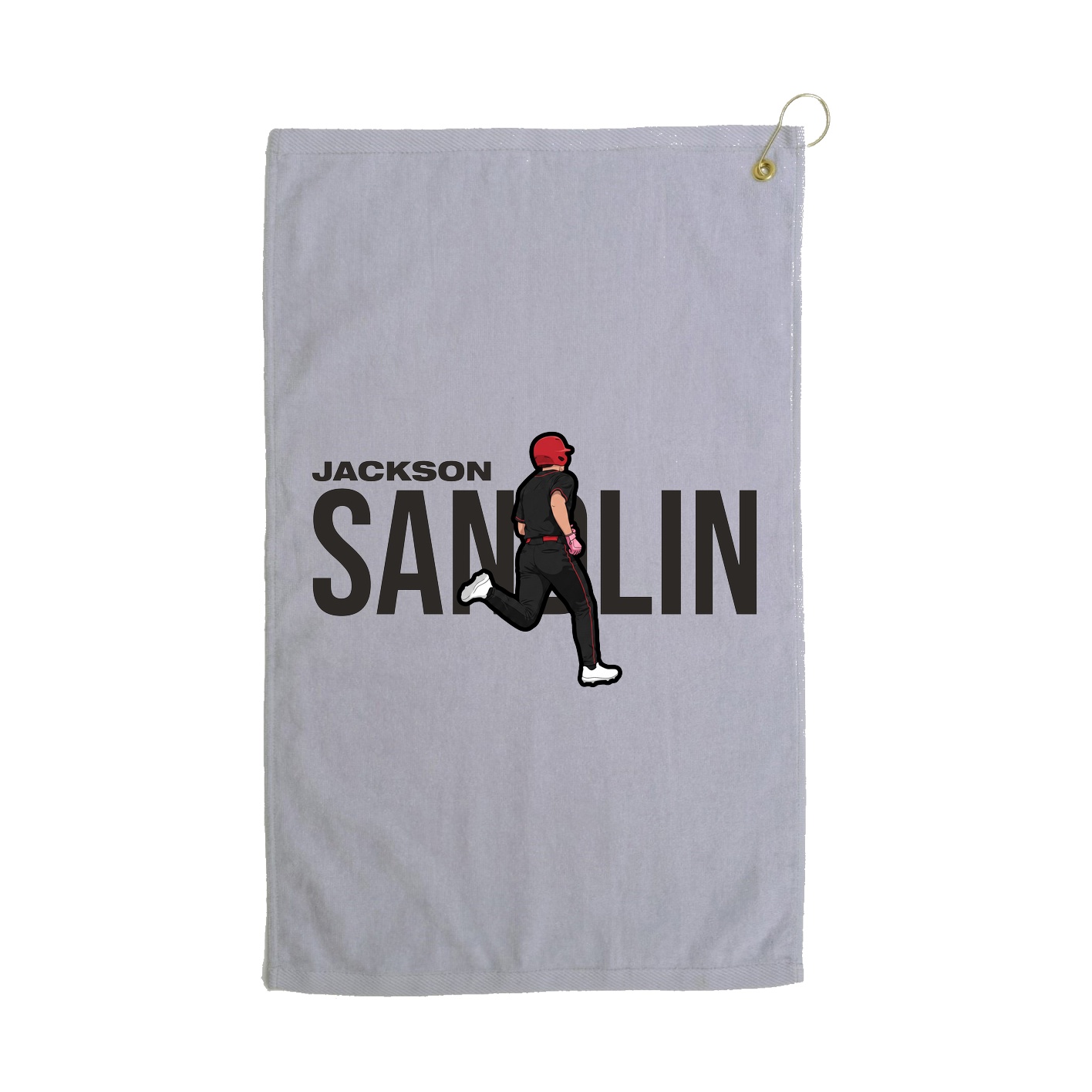 Golf Towel — Player Name in Grey
