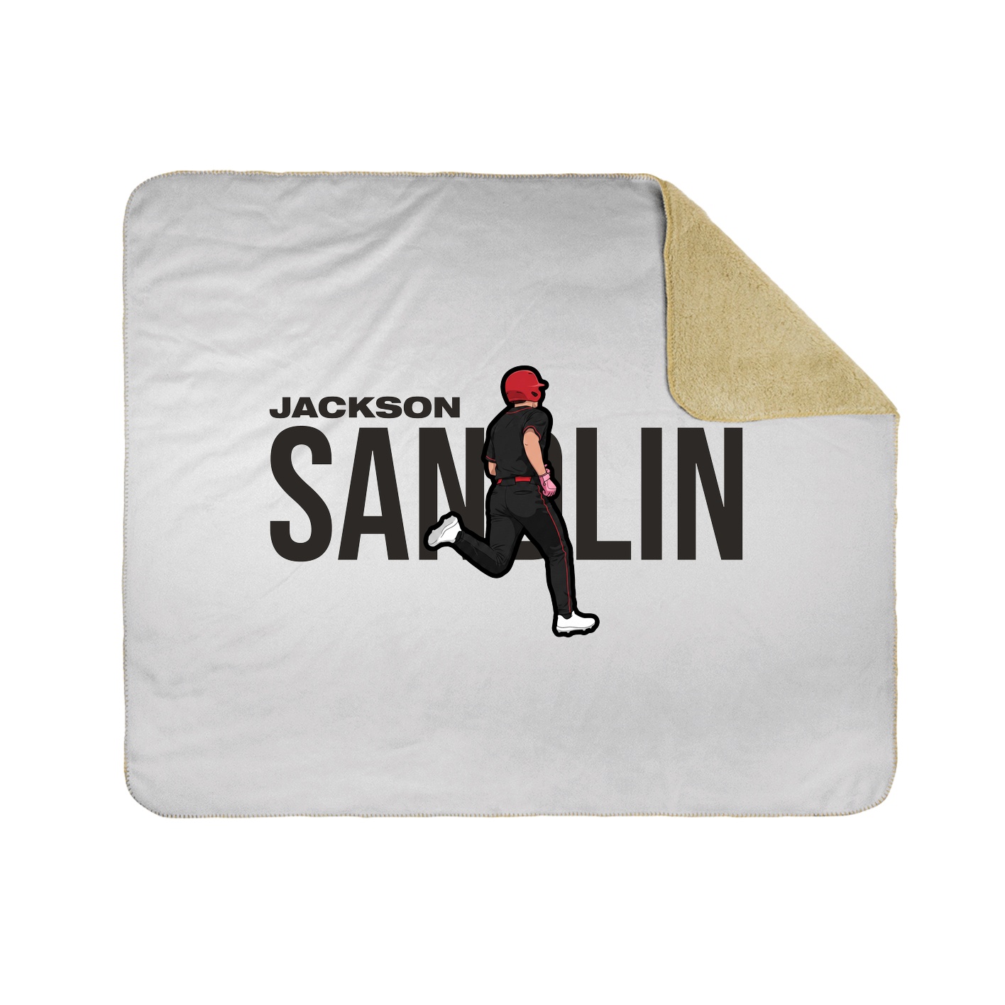 Throw Blanket — Player Name in White