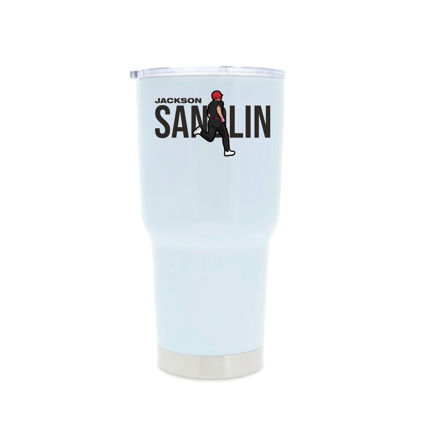 30oz Stainless Steel Tumbler — Player Name in White