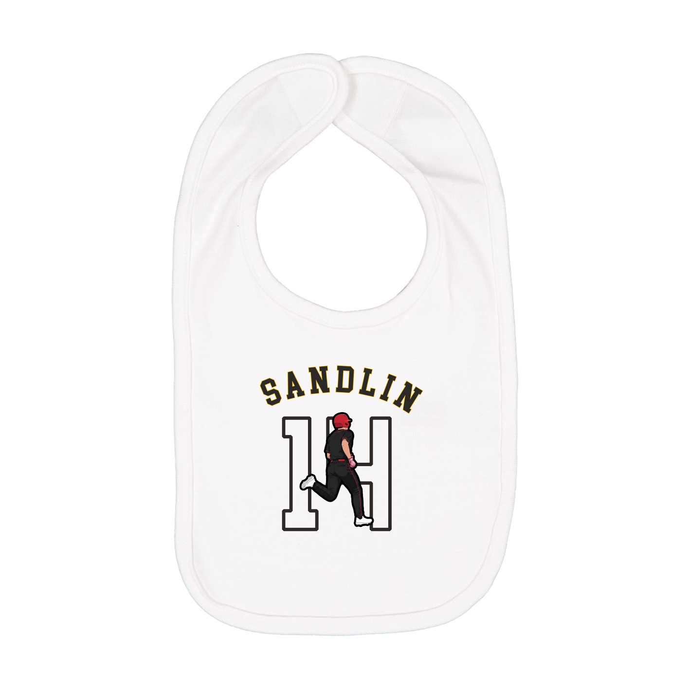 Infant Bib — Shirsey Arch in White