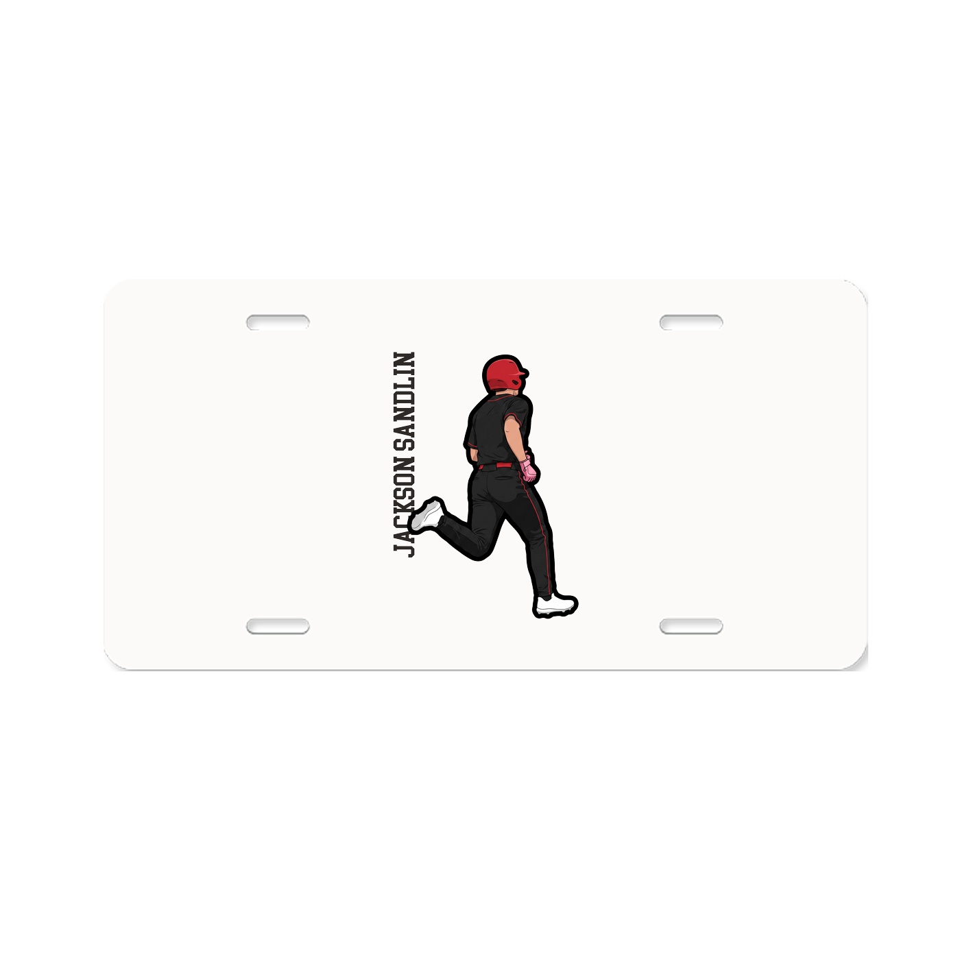 License Plate — Name Vertical in Classic