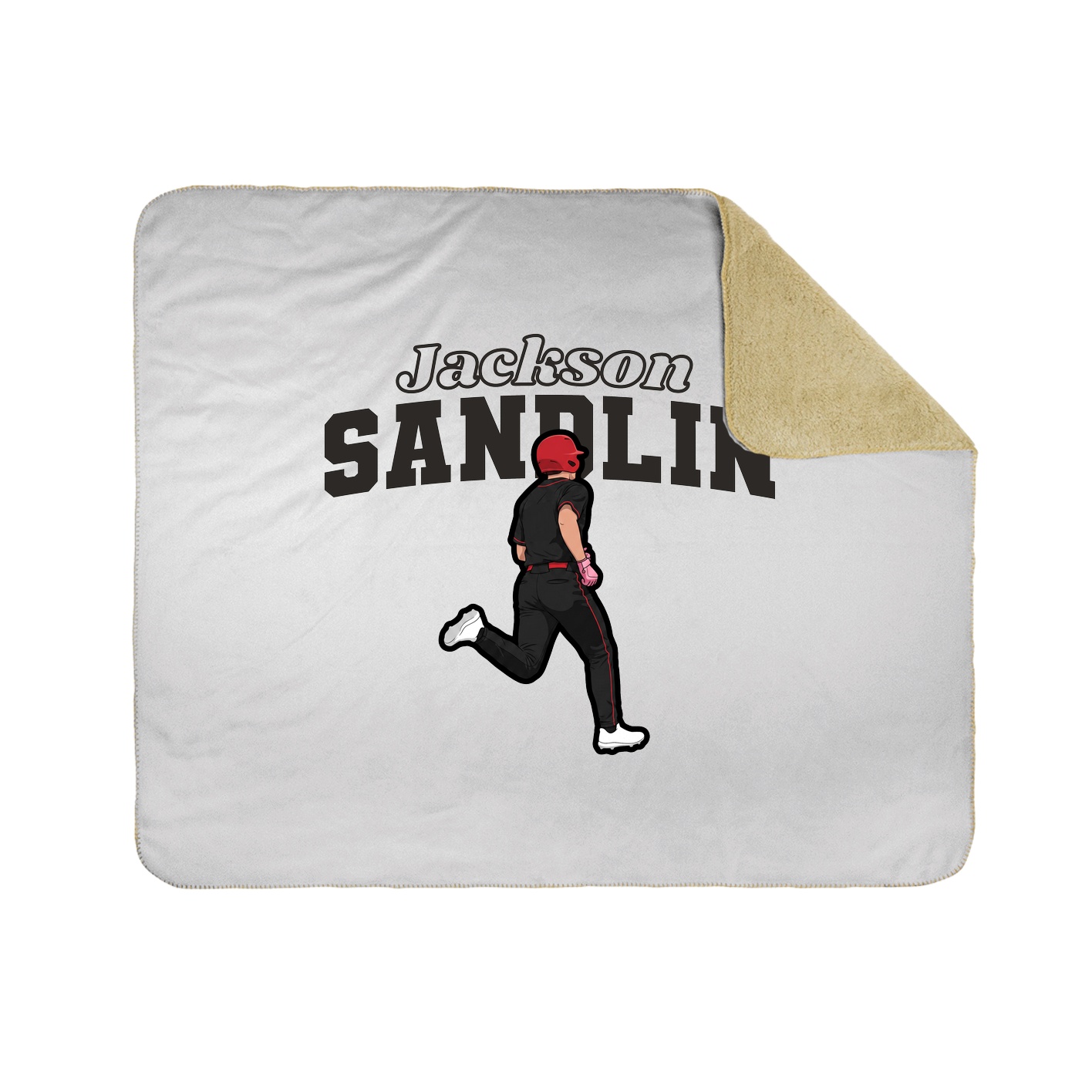 Throw Blanket — Name Arch in White