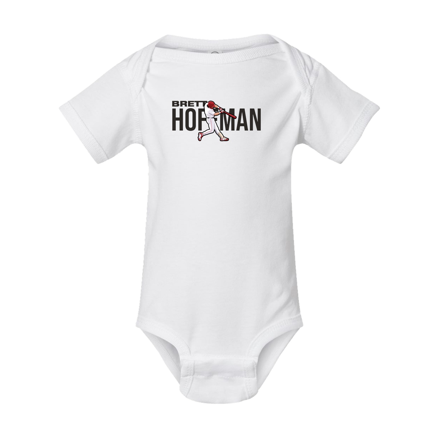 Baby Onesie — Player Name in White