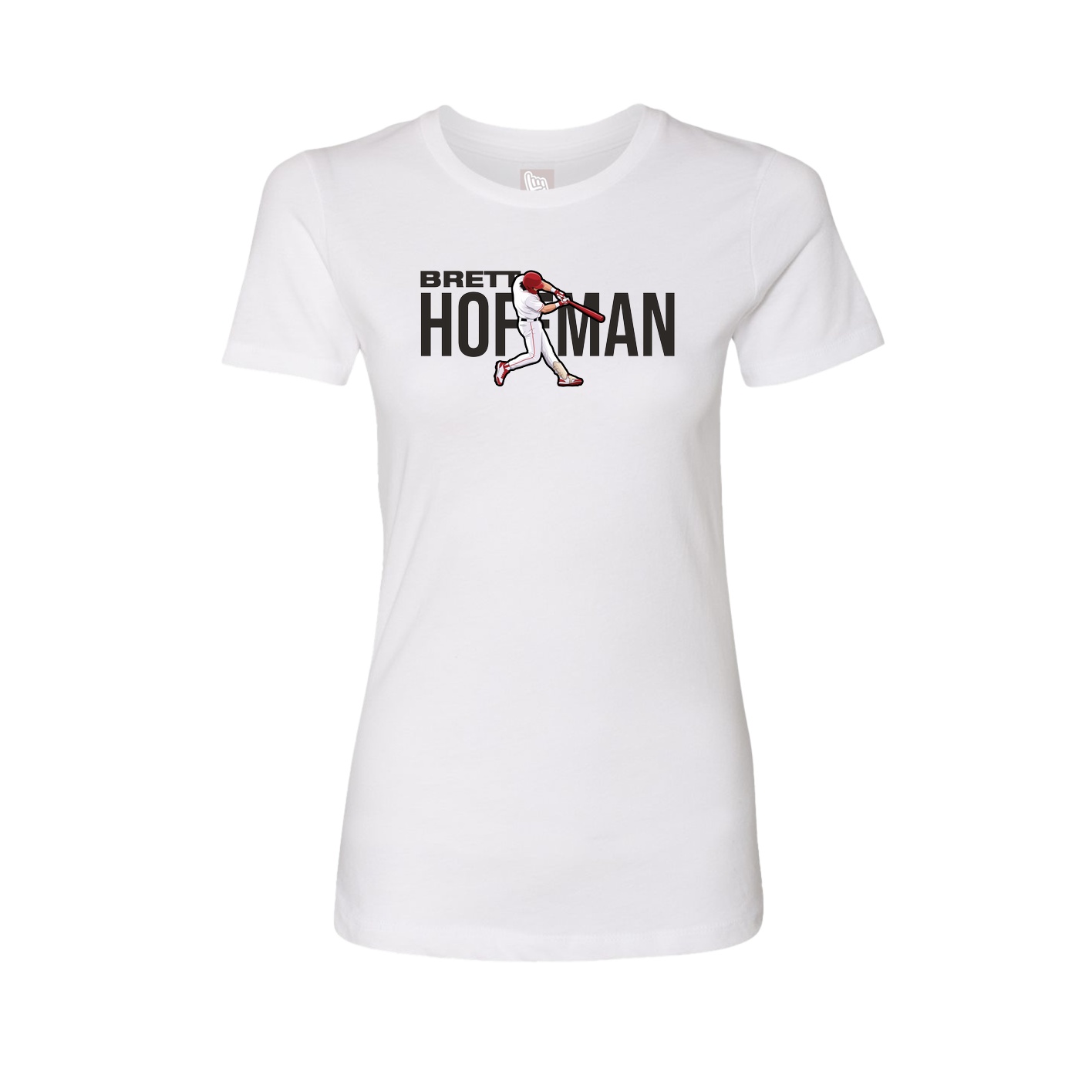 Fitted Women's Tee — Player Name in White
