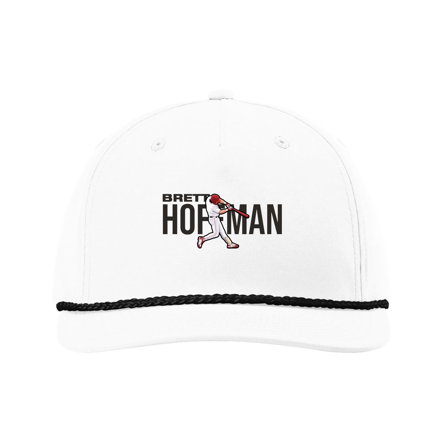Five-Panel Classic Rope Cap — Player Name in White