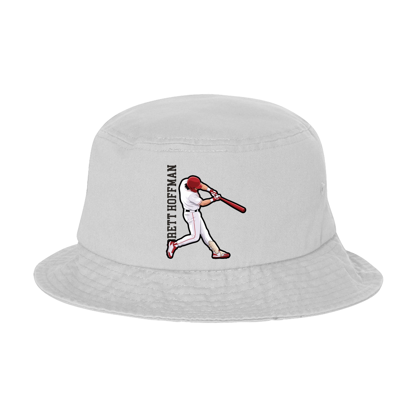 Bucket Cap — Name Vertical in White
