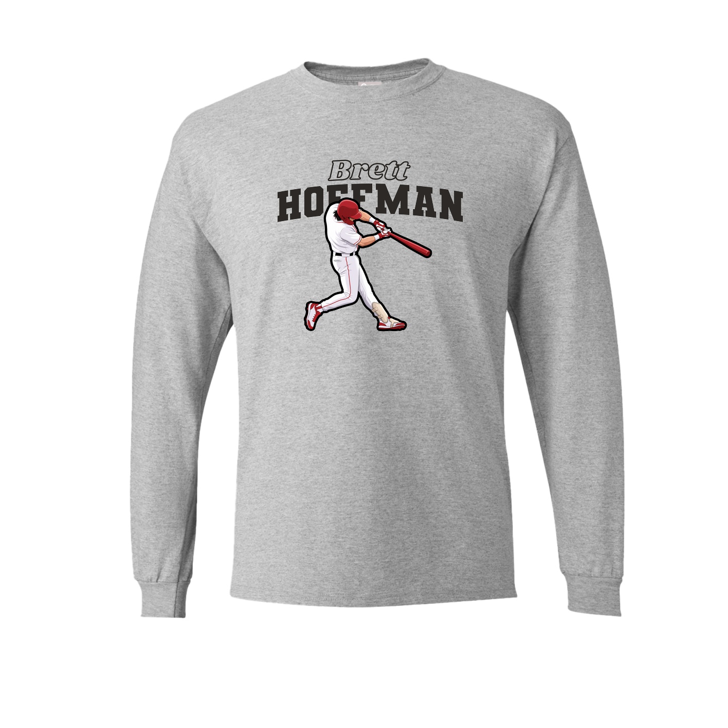 Long Sleeve Tee — Name Arch in Grey