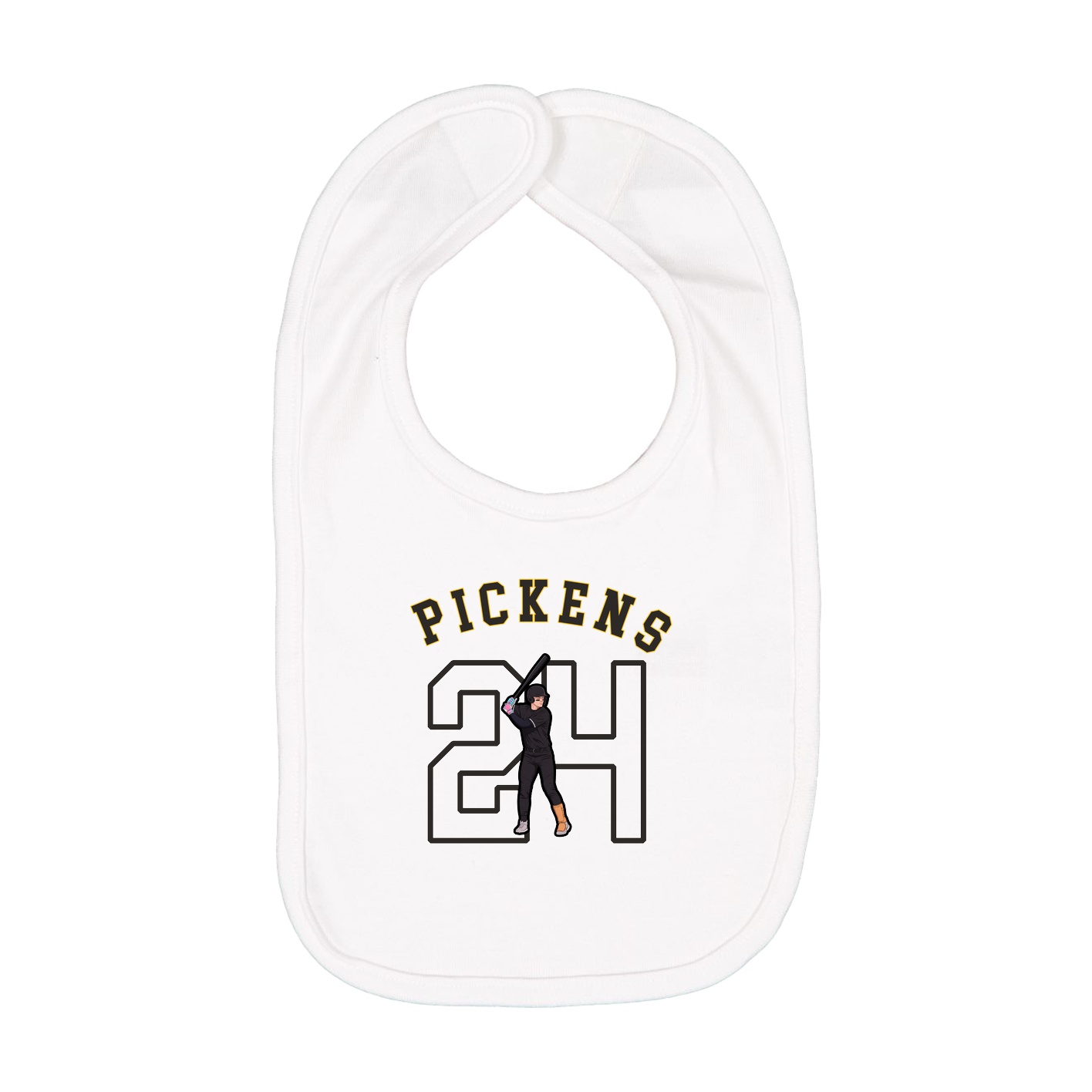 Infant Bib — Shirsey Arch in White