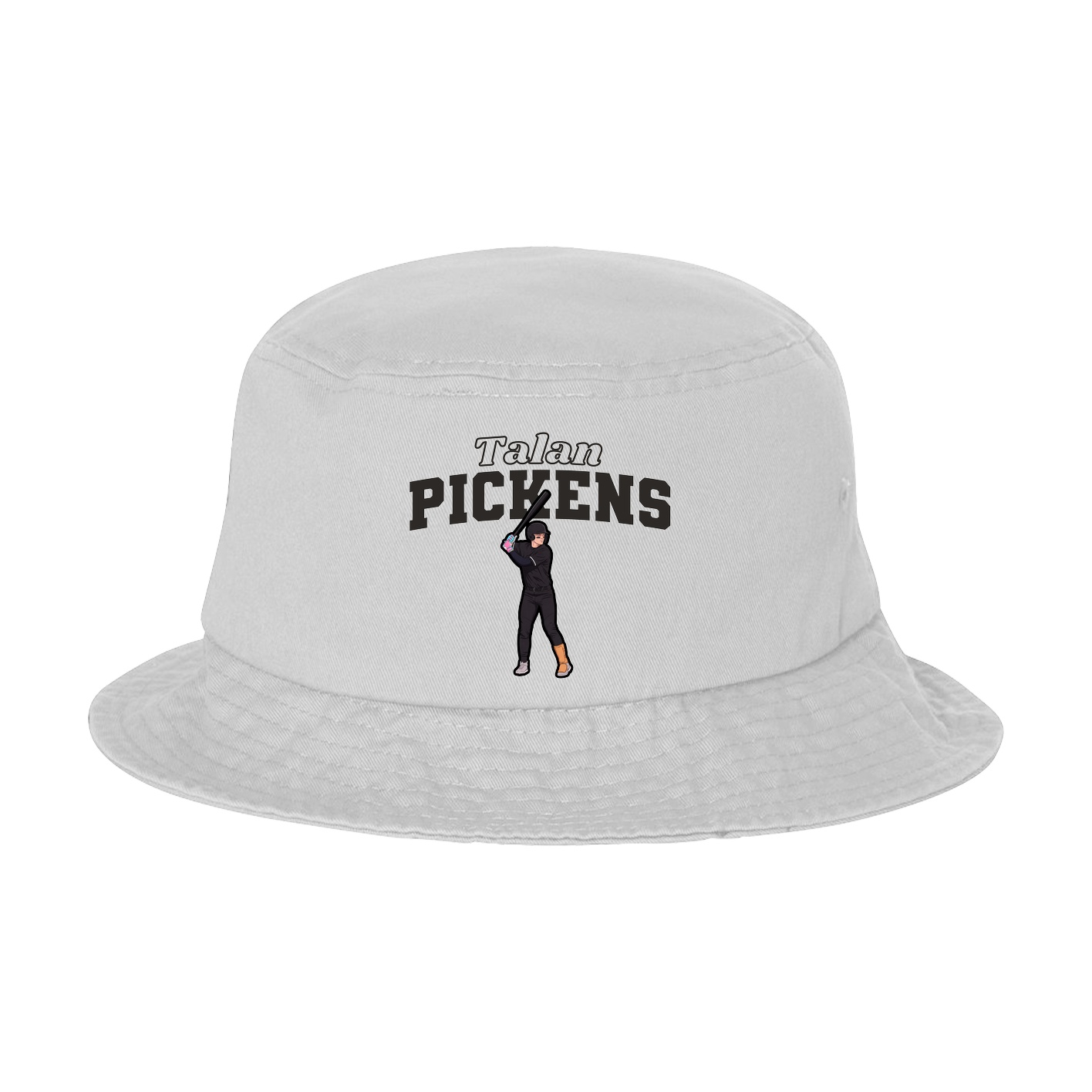 Bucket Cap — Name Arch in White