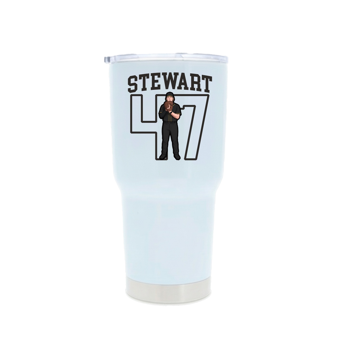 30oz Stainless Steel Tumbler — Shirsey in White