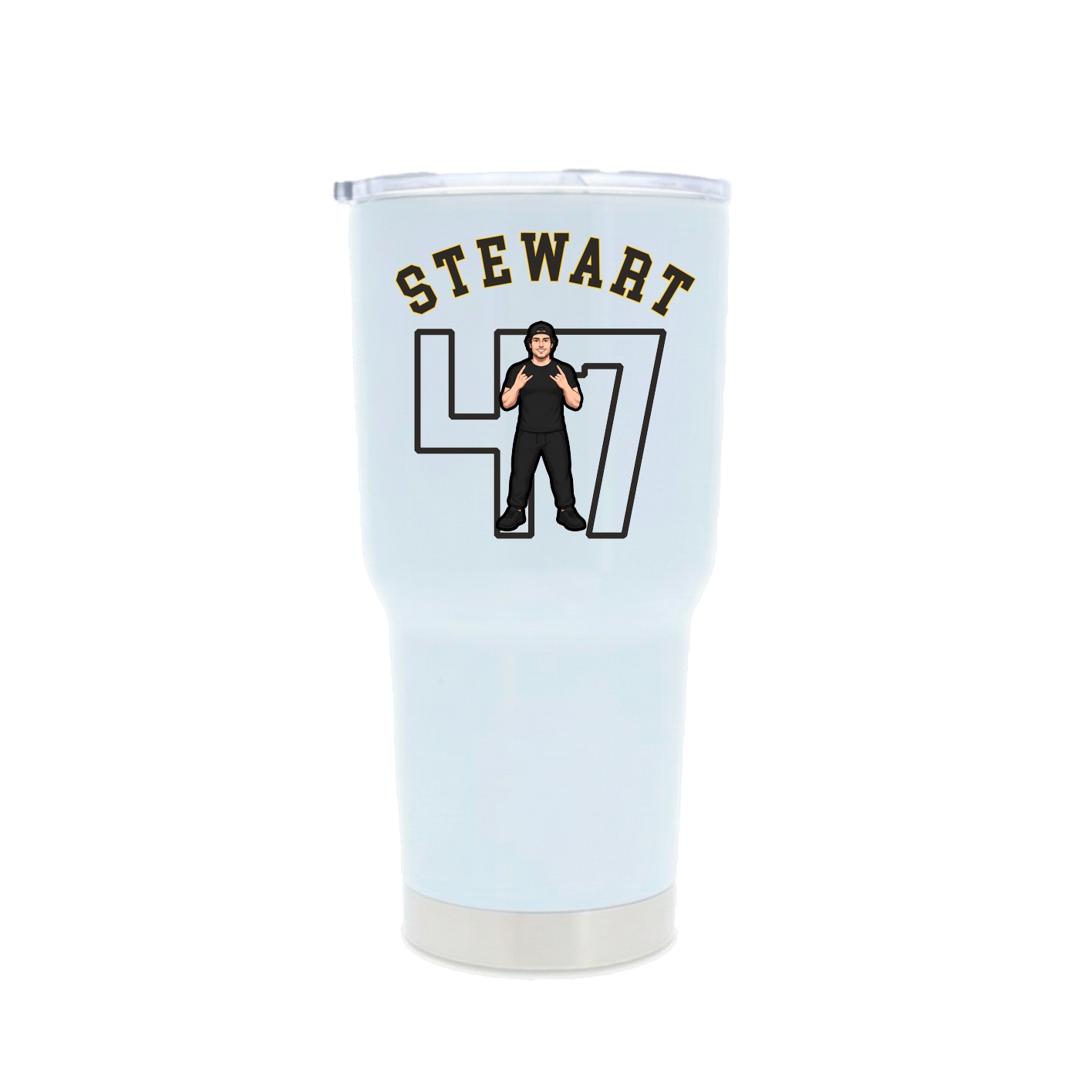30oz Stainless Steel Tumbler — Shirsey Arch in White