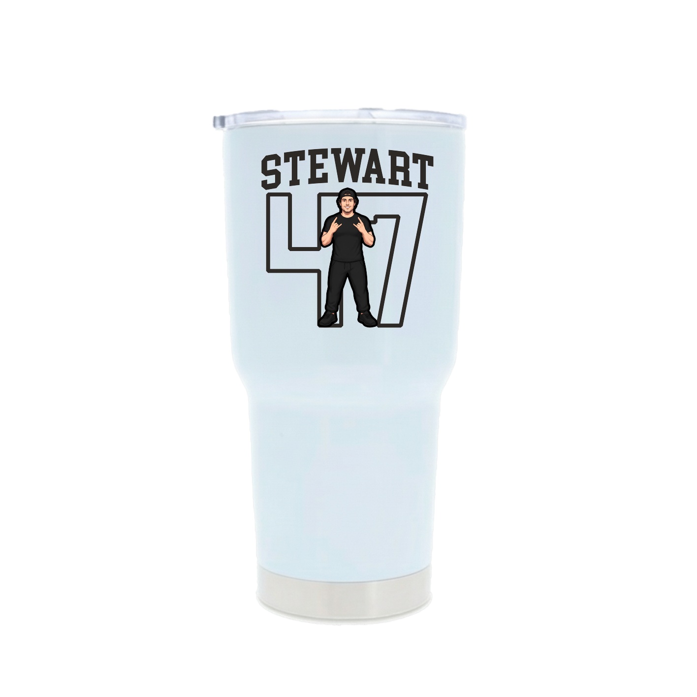 30oz Stainless Steel Tumbler — Shirsey in White