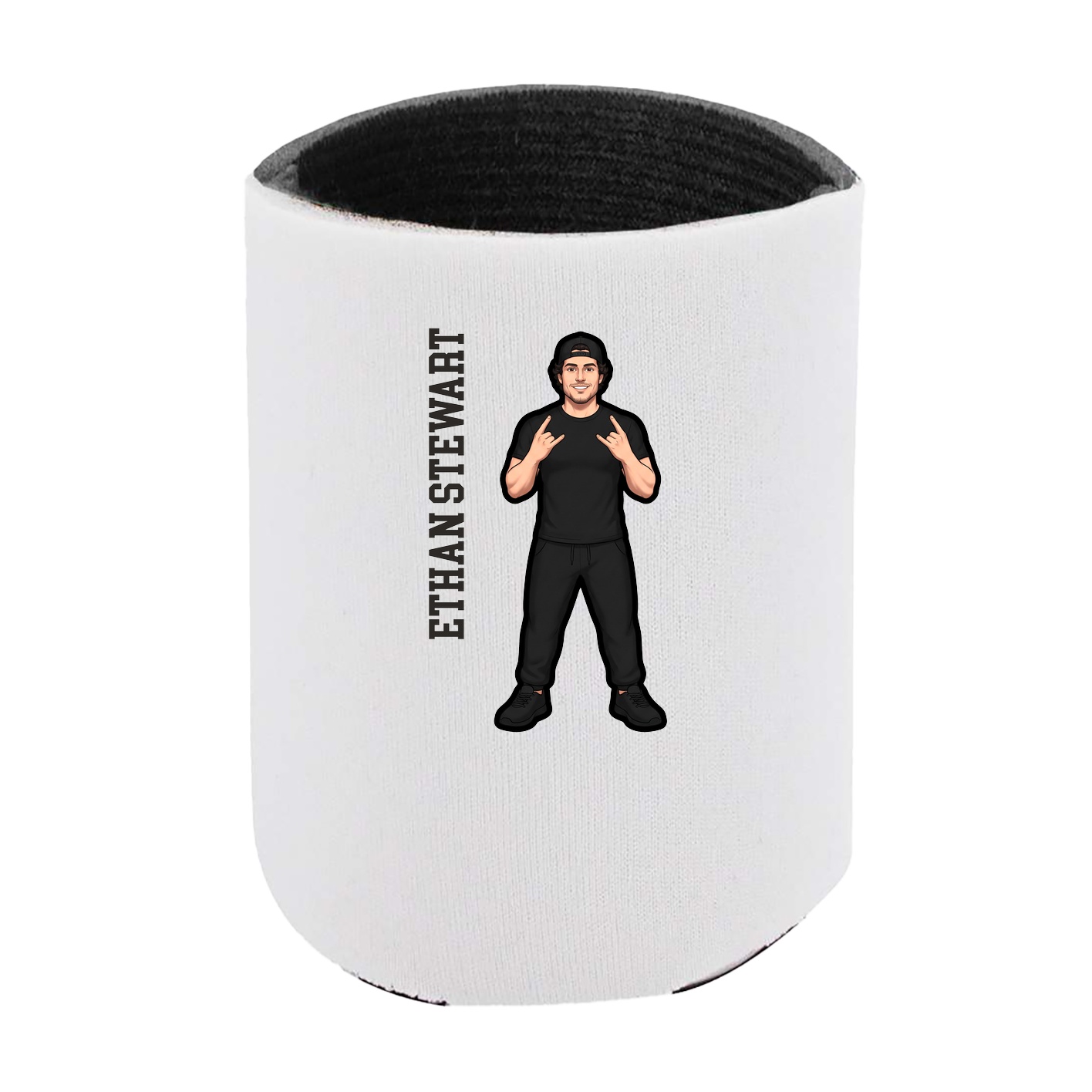 Can Holder — Name Vertical in White