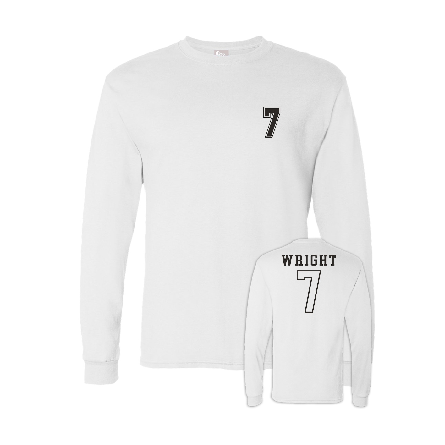 Long Sleeve Tee — Chest Back in White