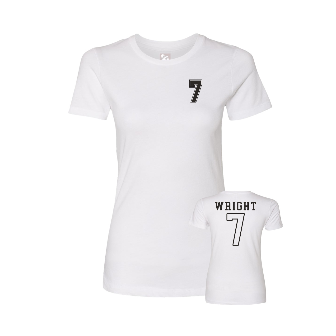 Womens Tee — Chest Back in White