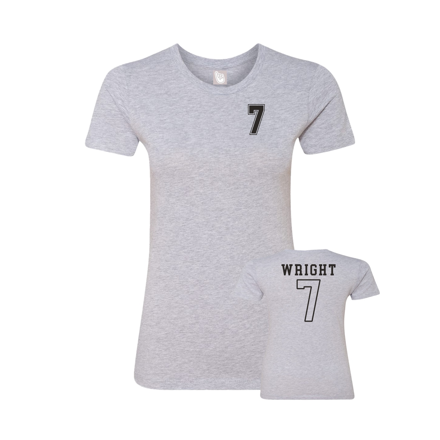 Womens Tee — Chest Back in Grey