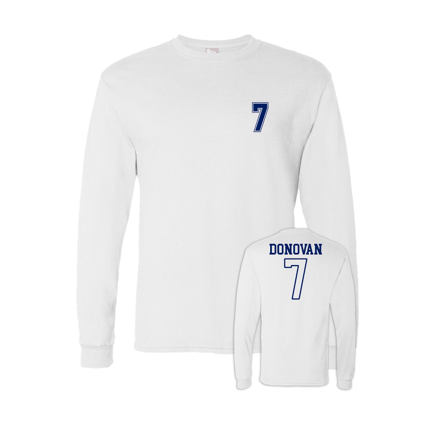 Long Sleeve Tee — Chest Back in White