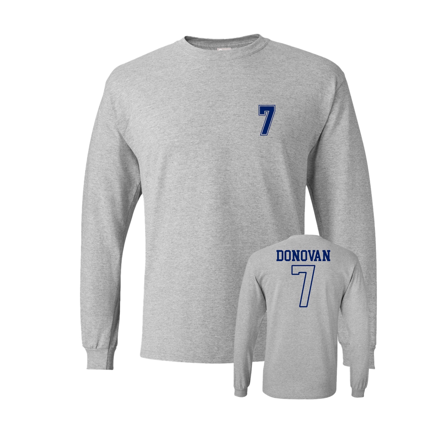 Long Sleeve Tee — Chest Back in Grey
