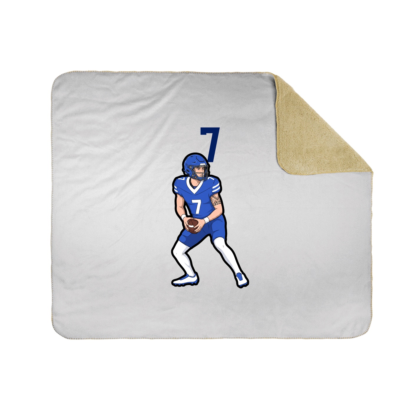 Throw Blanket — Number Top in White