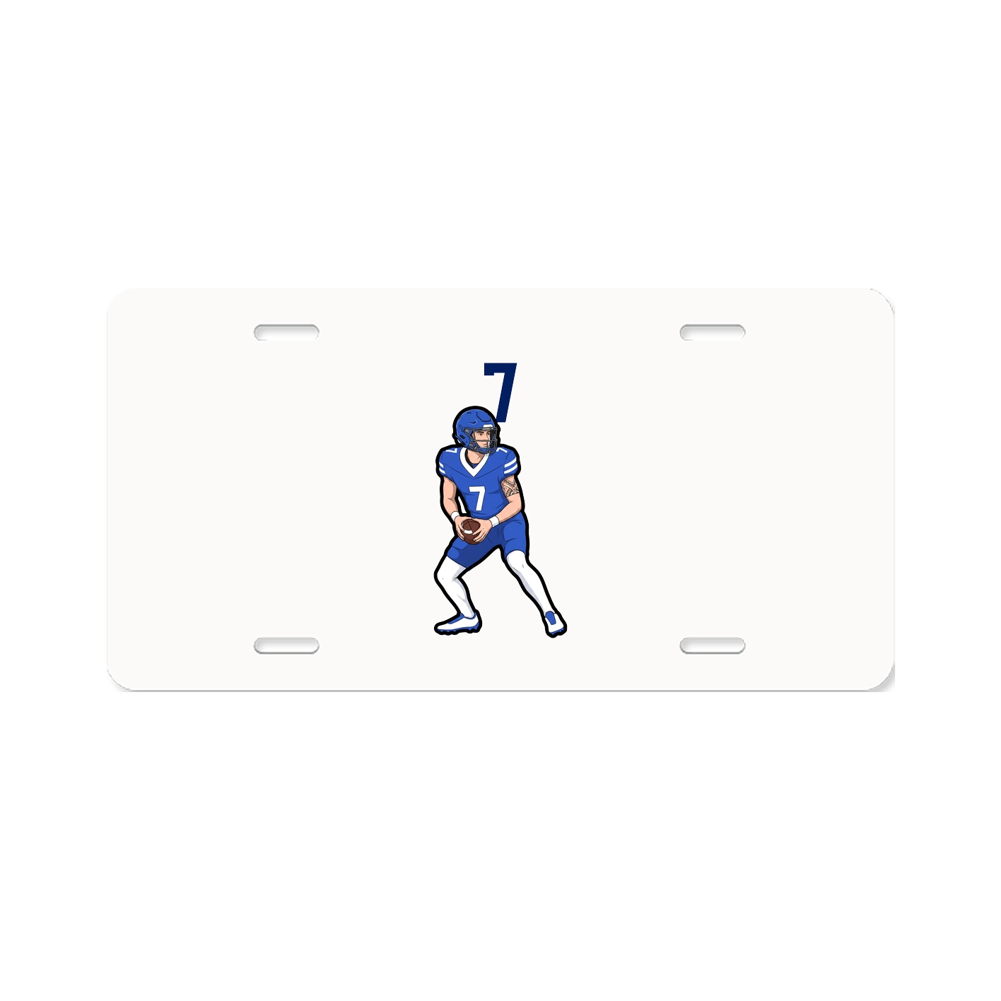 License Plate — Number Top in Classic