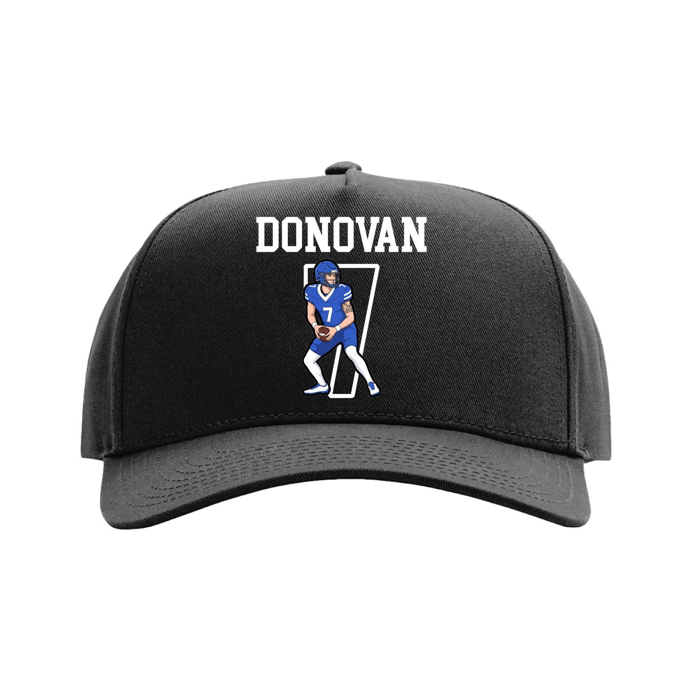 Full Fabric Five-Panel Champ Cap — Shirsey in Black