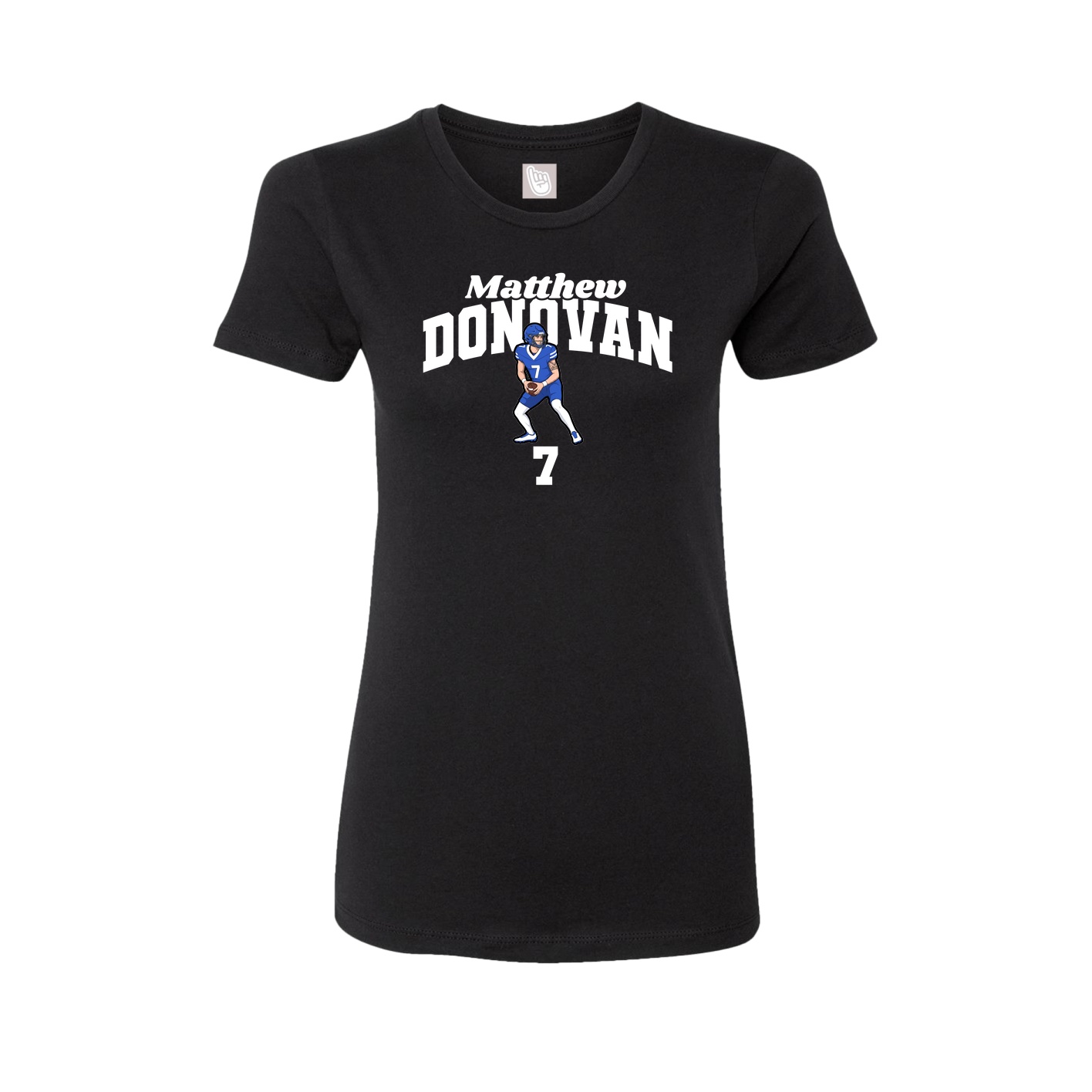 Fitted Women's Tee — Signature Arch in Black