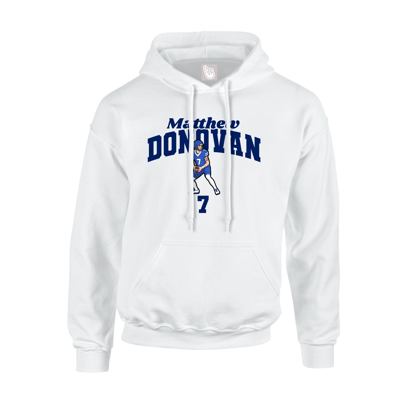 Youth Hoodie — Signature Arch in White