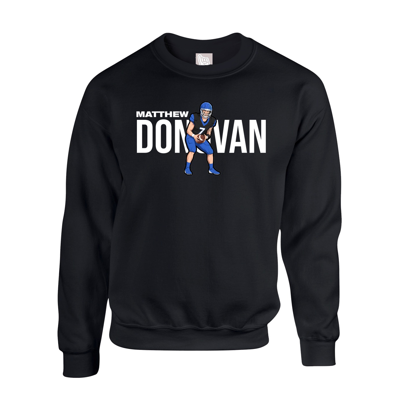 Fleece Crew — Player Name in Black