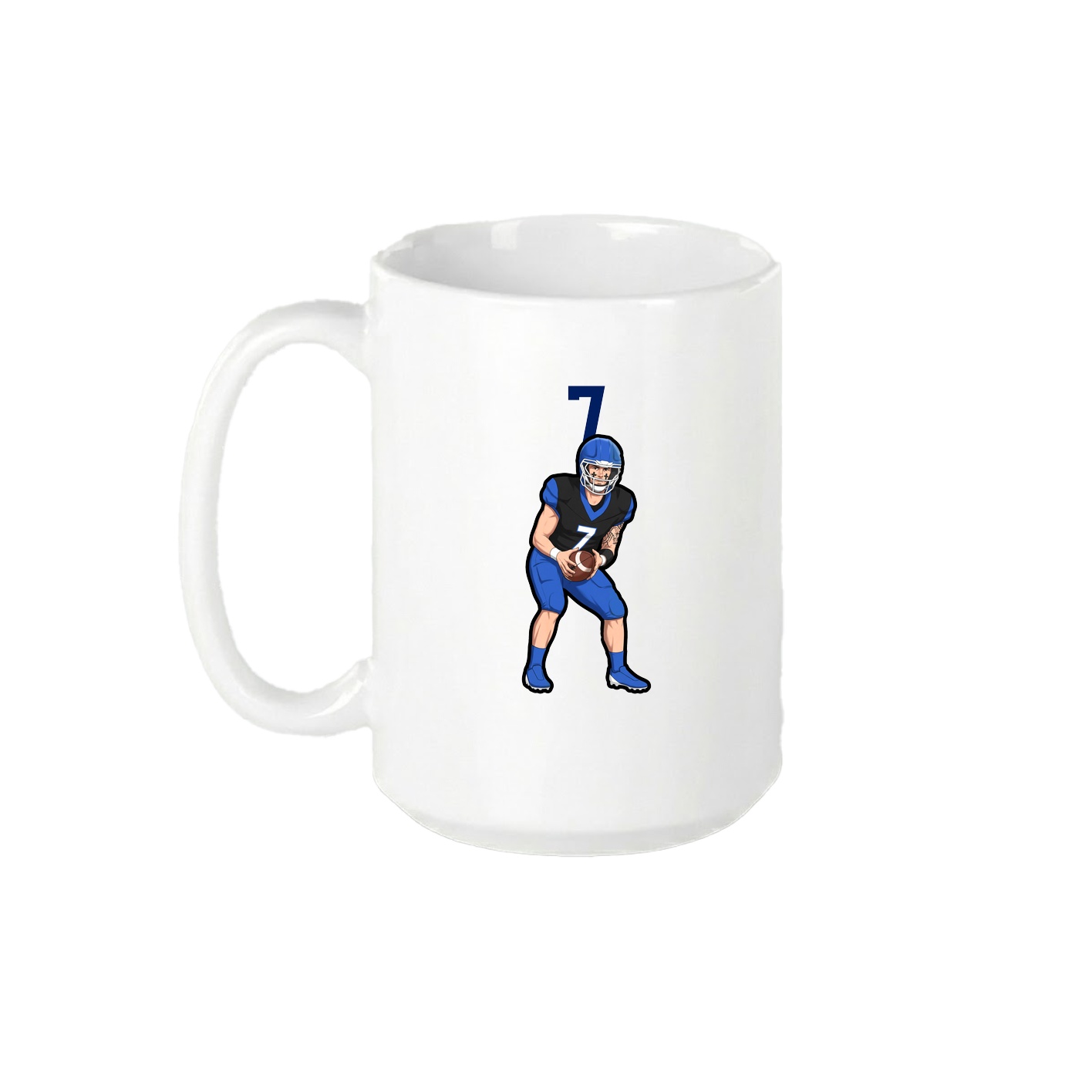 15oz Coffee Mug — Number Top in White