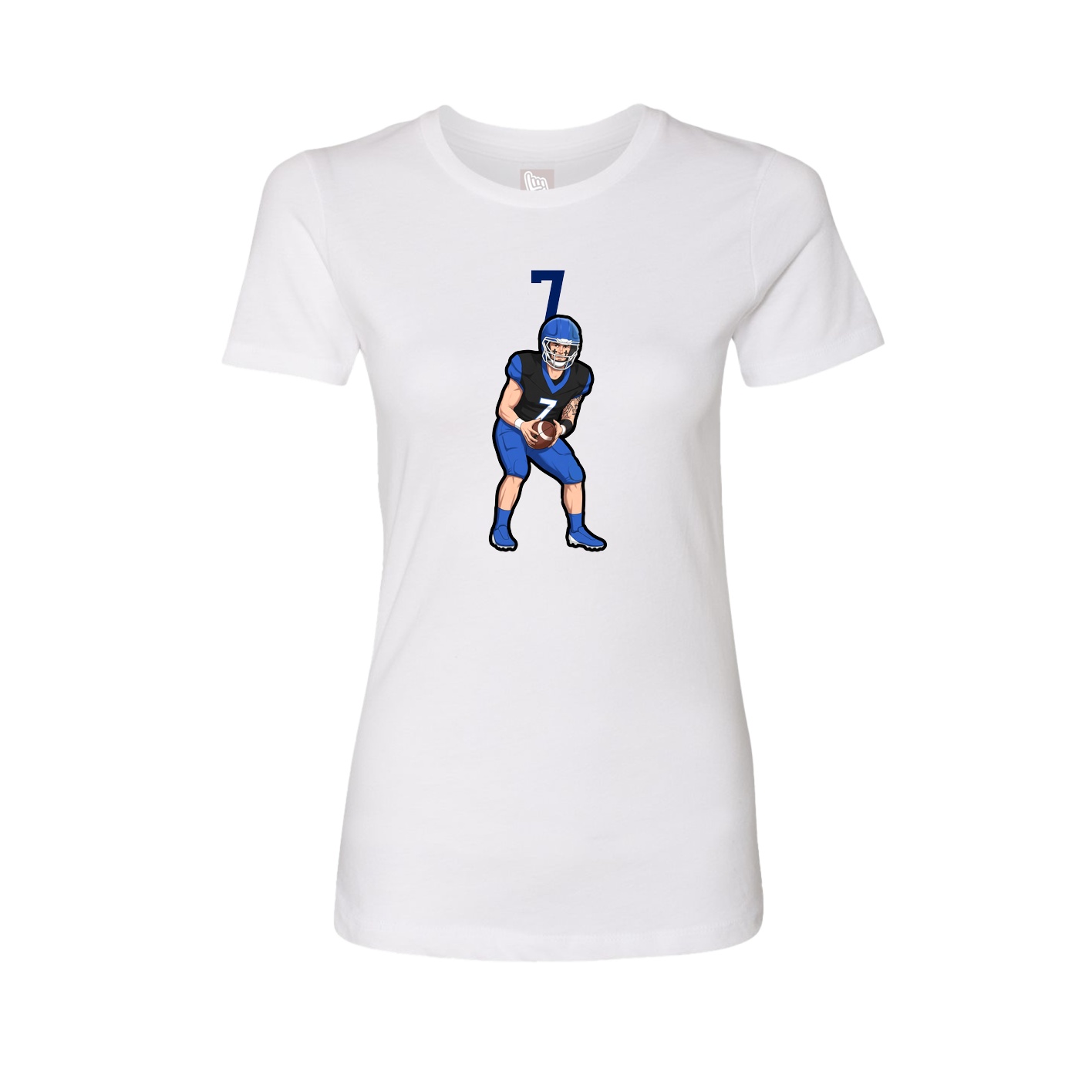 Fitted Women's Tee — Number Top in White