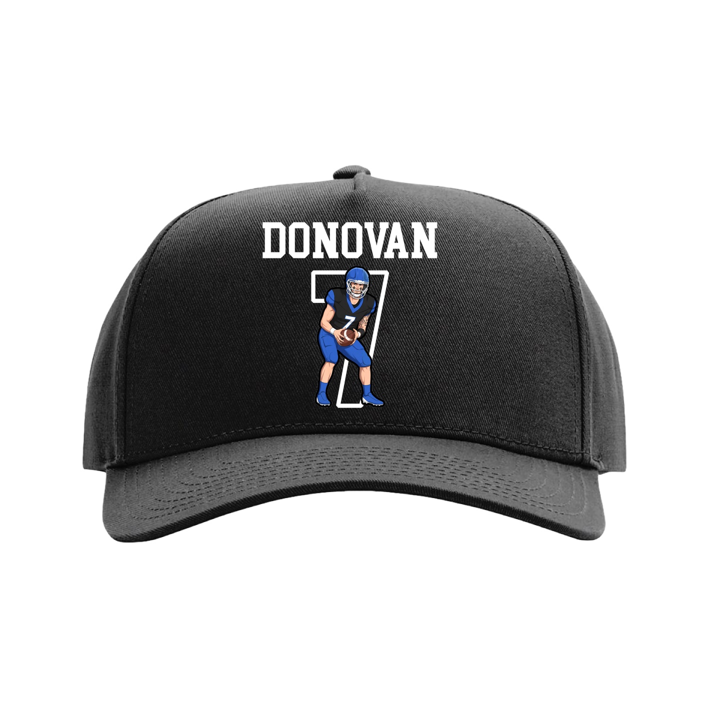 Full Fabric Five-Panel Champ Cap — Shirsey in Black