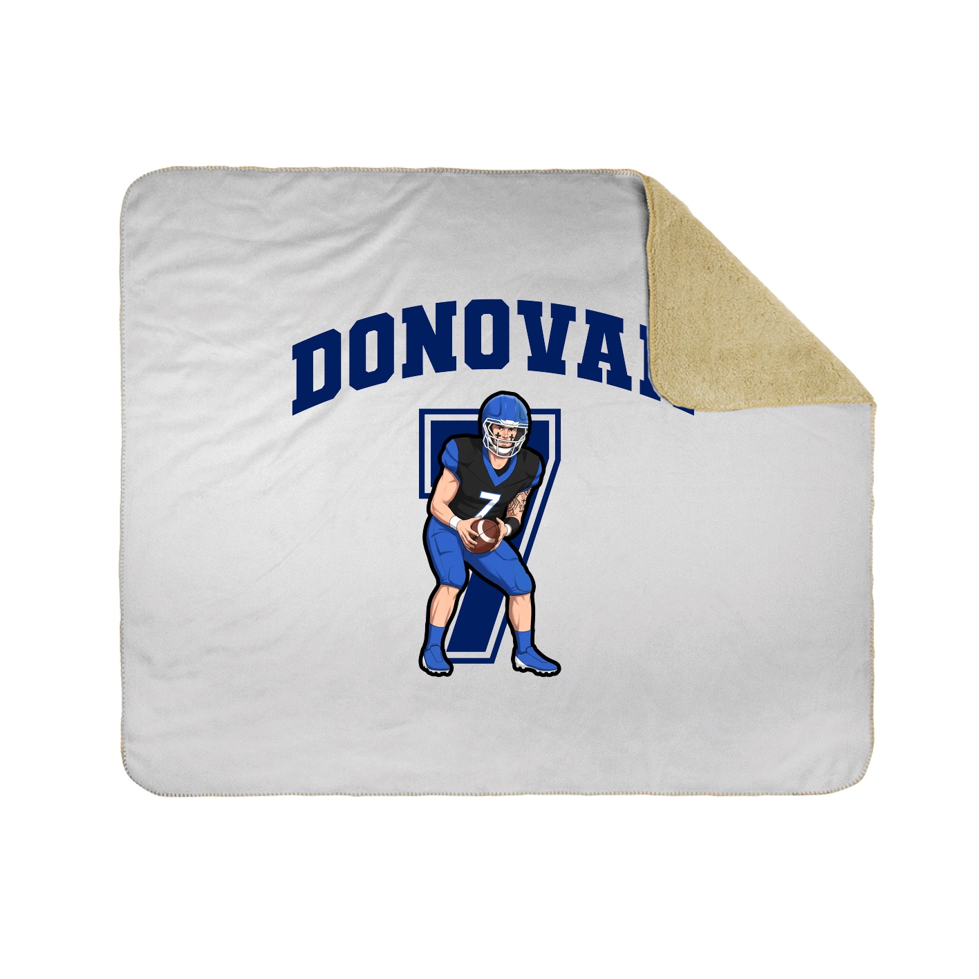 Throw Blanket — Number in White