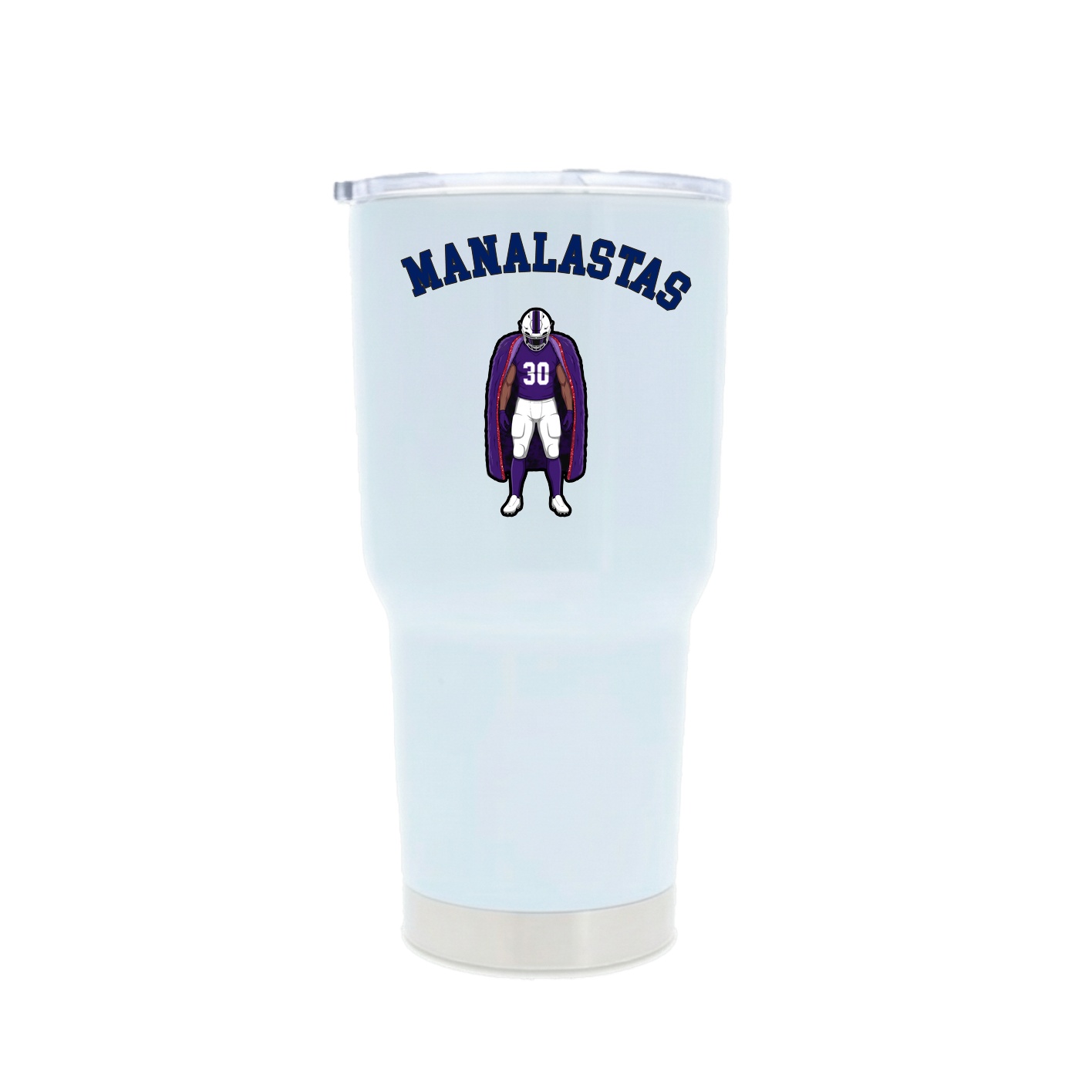 30oz Stainless Steel Tumbler — Shirsey Arch in White