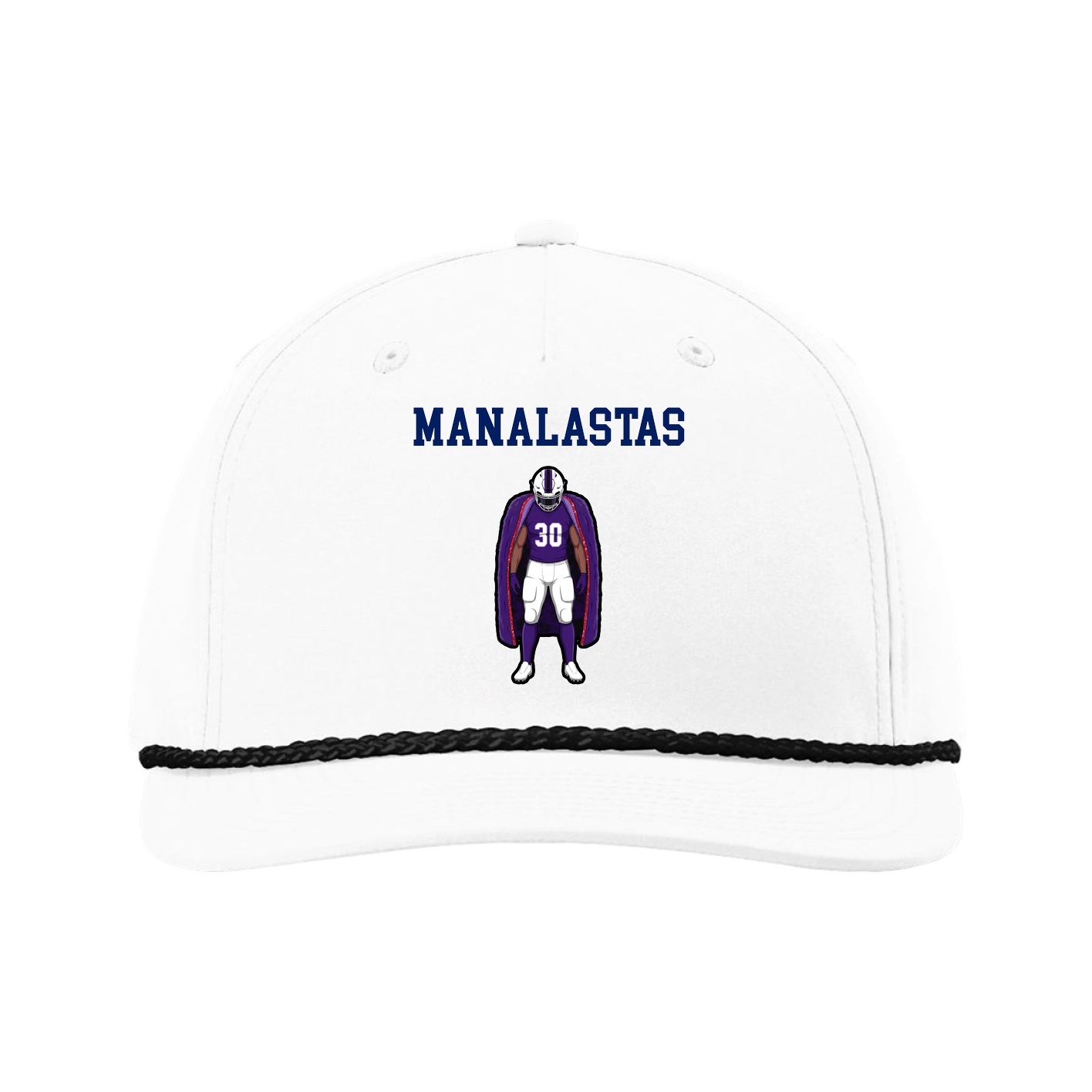 Five-Panel Classic Rope Cap — Shirsey in White