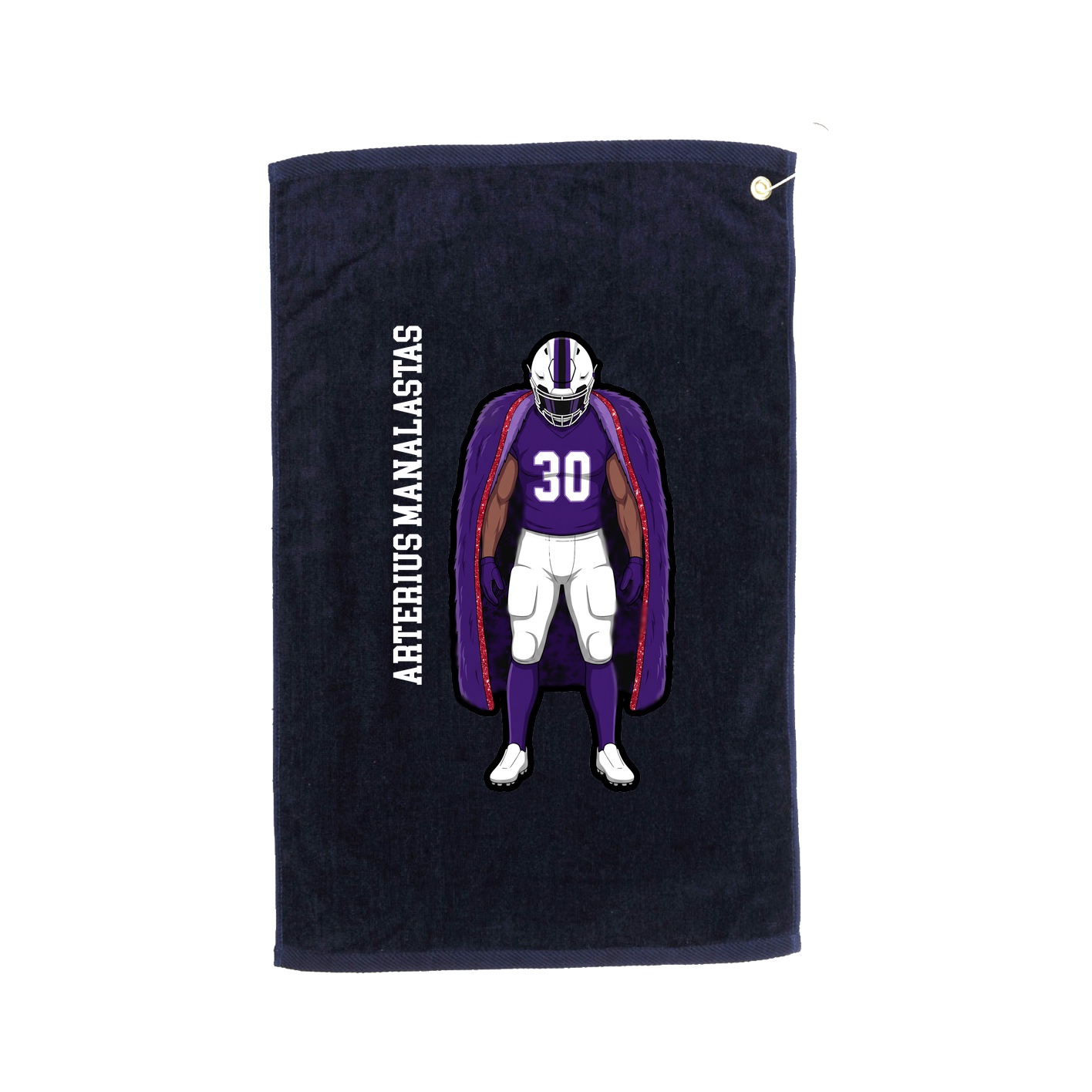 Golf Towel — Name Vertical in Navy