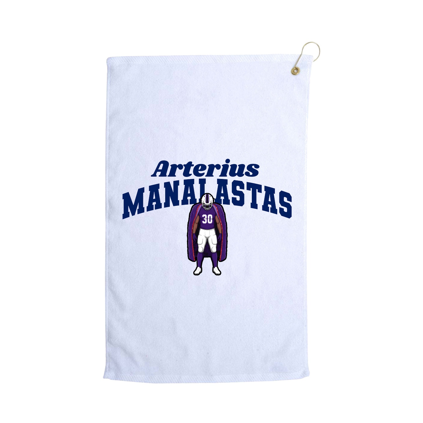 Golf Towel — Signature Arch in White