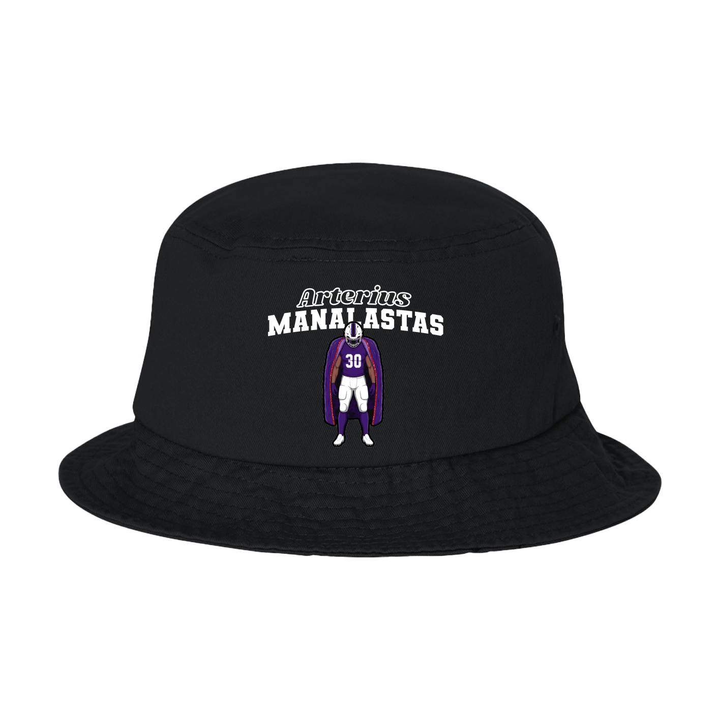 Bucket Cap — Name Arch in Black