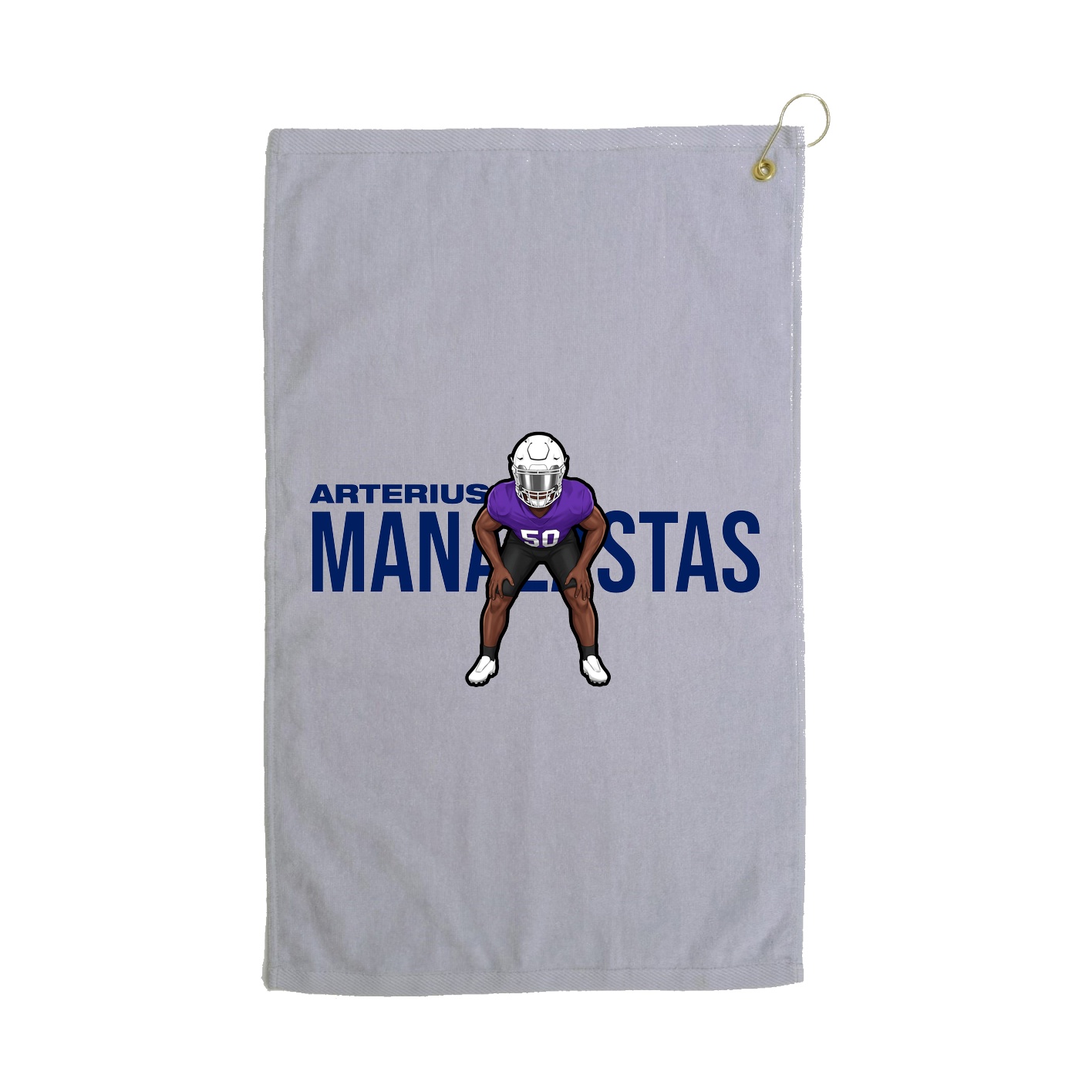 Golf Towel — Player Name in Grey
