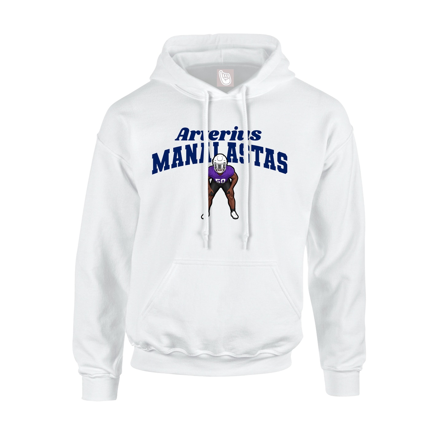 Hoodie — Signature Arch in White