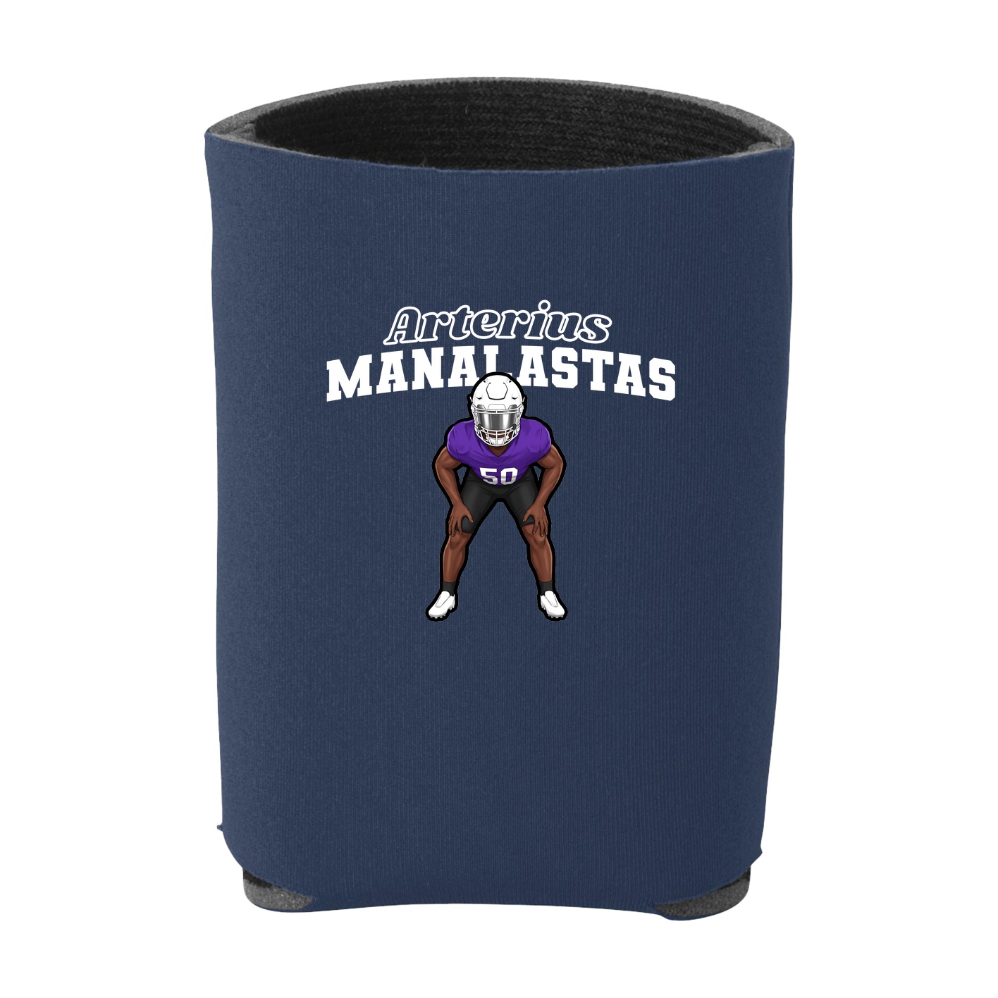 Can Holder — Name Arch in Navy