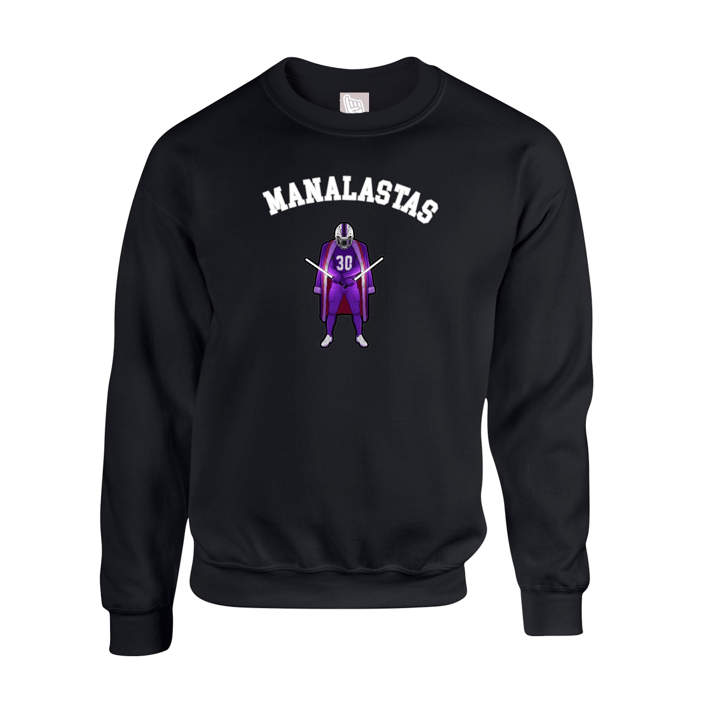 Fleece Crew — Shirsey Arch in Black