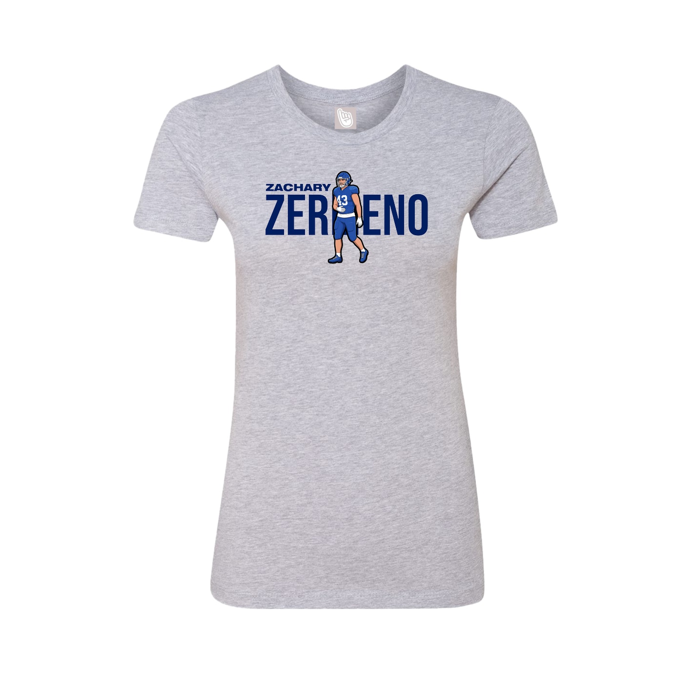 Fitted Women's Tee — Player Name in Grey