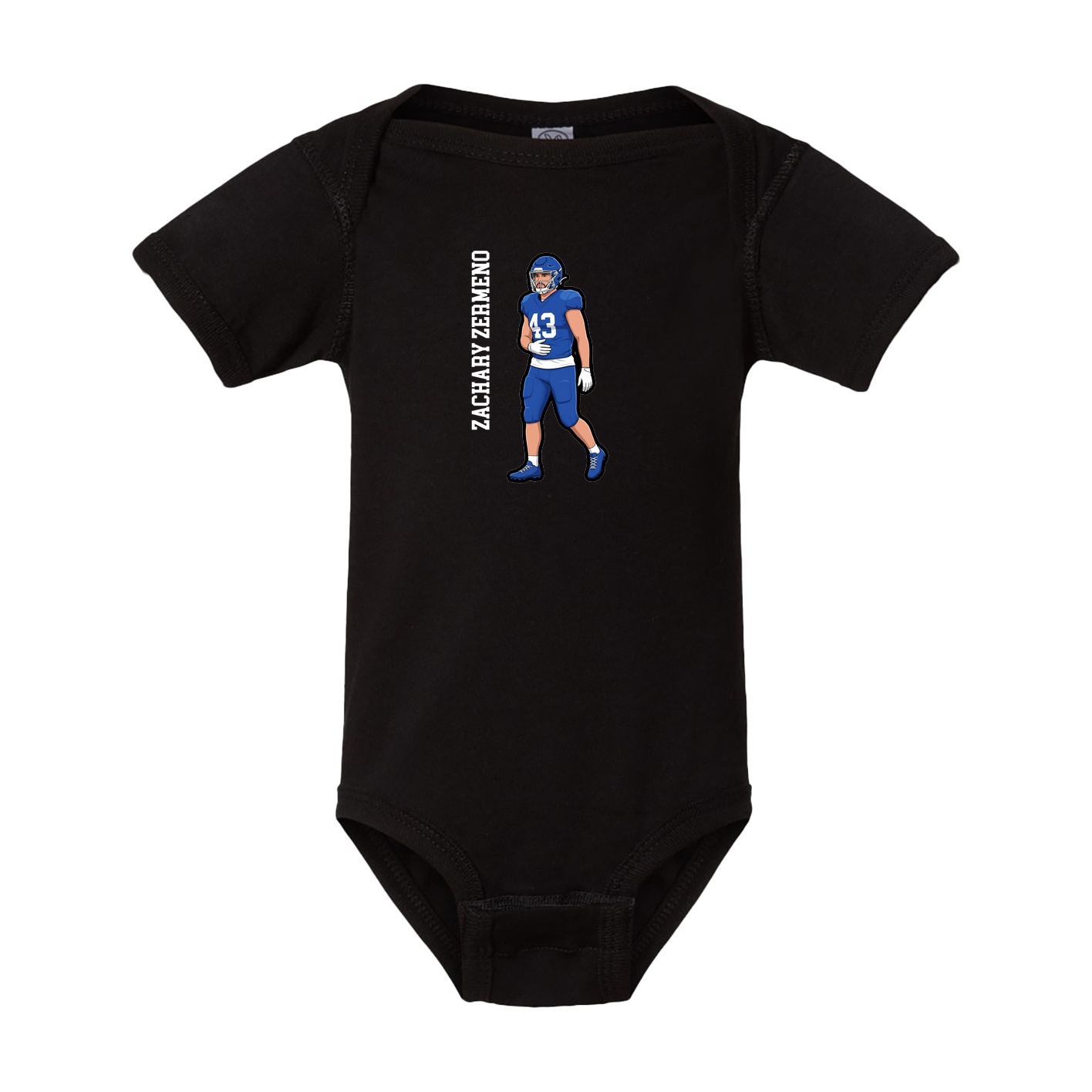 Baby Onesie — Name Vertical in Black