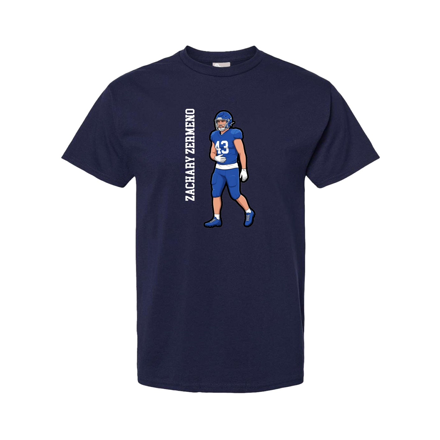 Youth Tee — Name Vertical in Navy
