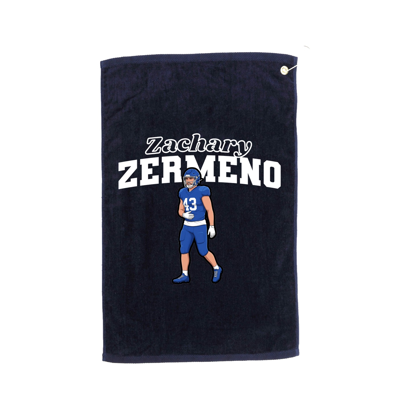 Golf Towel — Name Arch in Navy