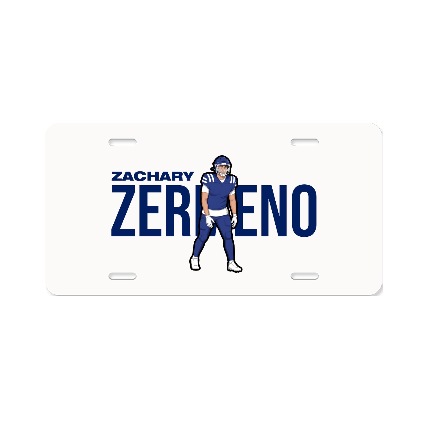 License Plate — Player Name in Classic